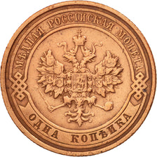 Moneda, Rusia, Nicholas II, Kopek, 1913, Saint-Petersburg, BC+, Cobre, KM:9.2