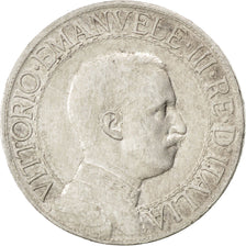 ITALY, Lira, 1913, Rome, KM #45, VF(30-35), Silver, 4.95