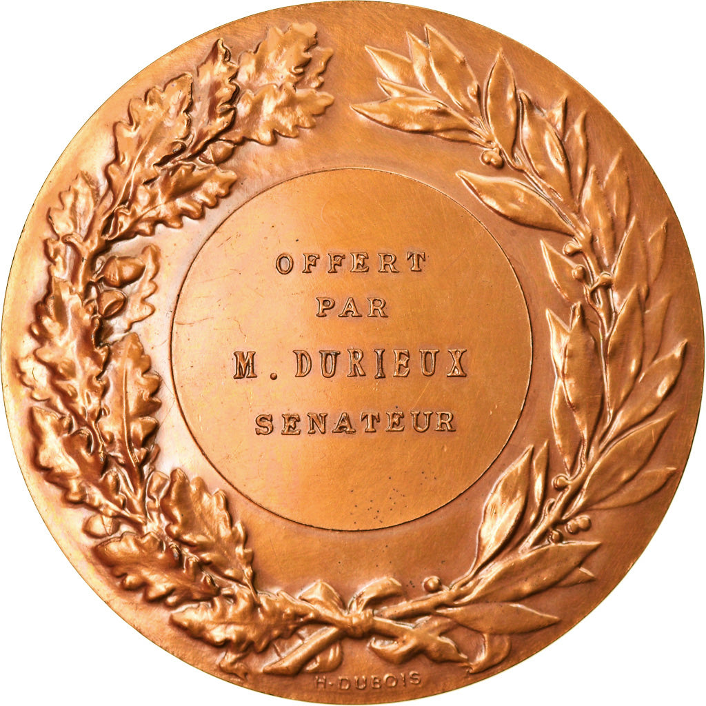 France, Médaille, Agriculture, Vache, Offert par Mr Durieux, V. Peter, SPL