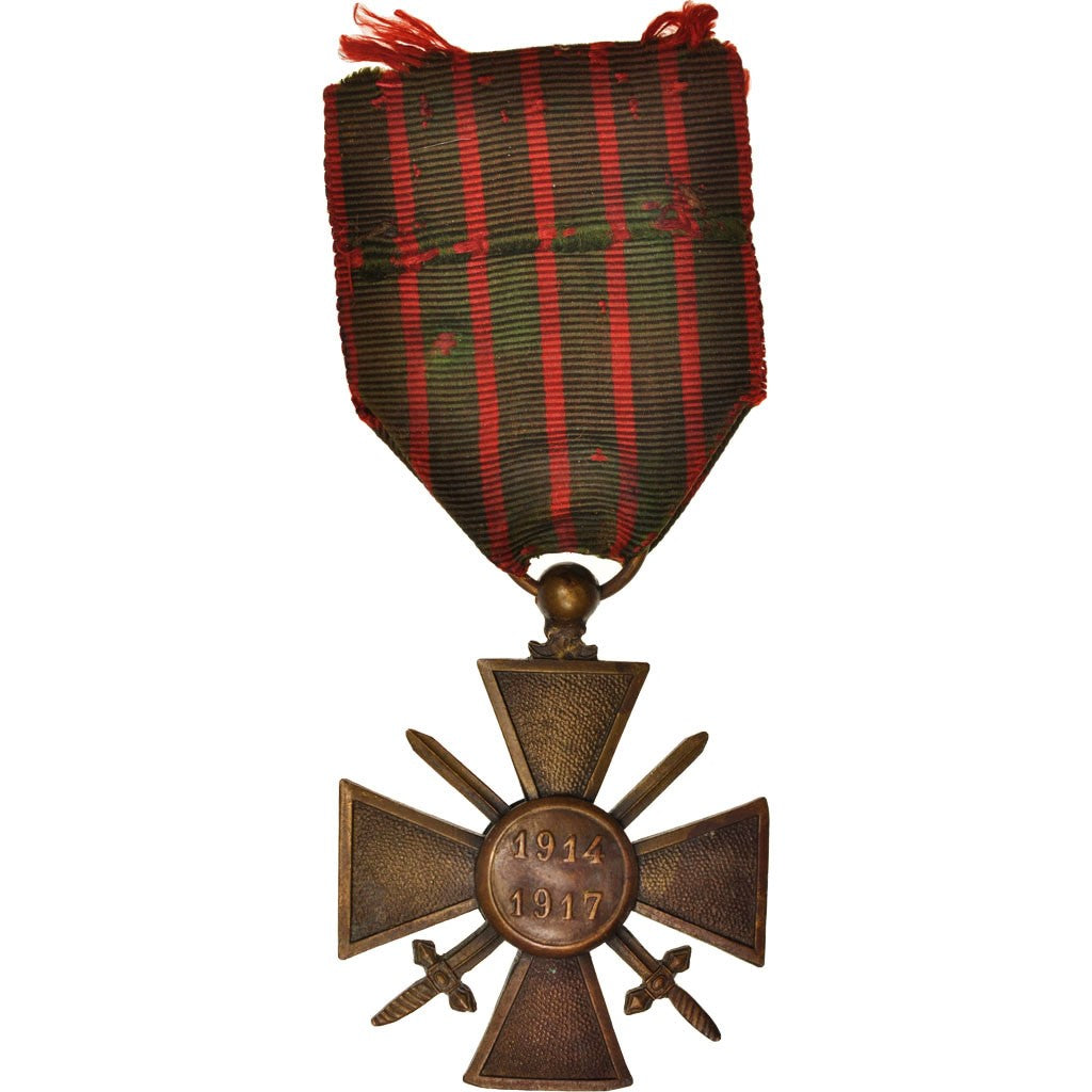 Francia, Croix de Guerre 1914-1917, Medal, 1917, Eccellente qualità, Bronzo, 37