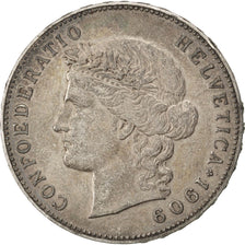 SWITZERLAND, 5 Francs, 1909, Bern, KM #34, EF(40-45), Silver, 37, 24.93