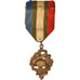 France, Union Nationale des Combattants, Medal, Très bon état, Bronze, 25