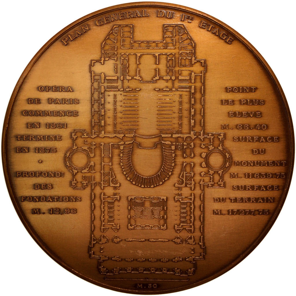Francia, Medal, Académie Nationale de Musique, Arts & Culture, 1988, Lagrang...