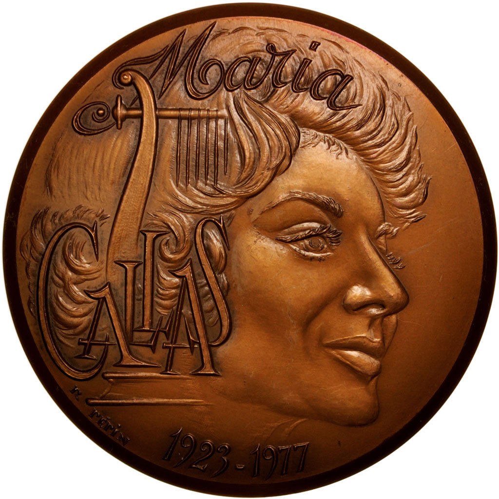Francia, Medal, Maria Callas, Arts & Culture, 1984, Pépin, SPL-, Bronzo