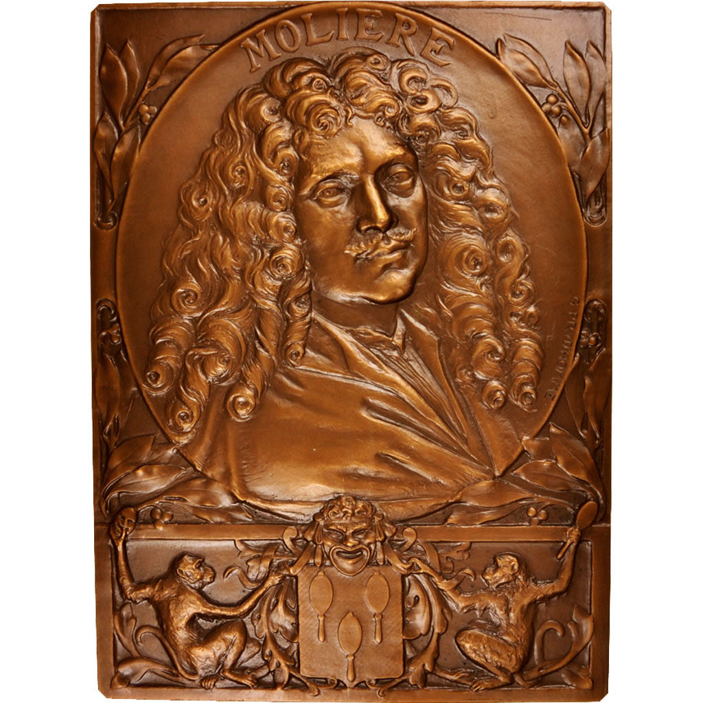 Francia, Medal, Tri-Centenaire de Molière, Arts & Culture, 1987, Prud'homme.G