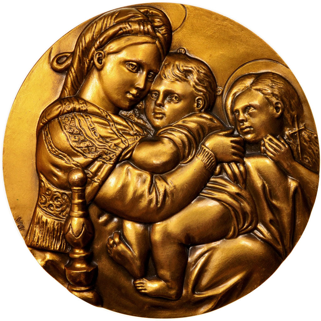 Francia, Medal, The Virgin, Arts & Culture, 1989, SPL, Bronzo