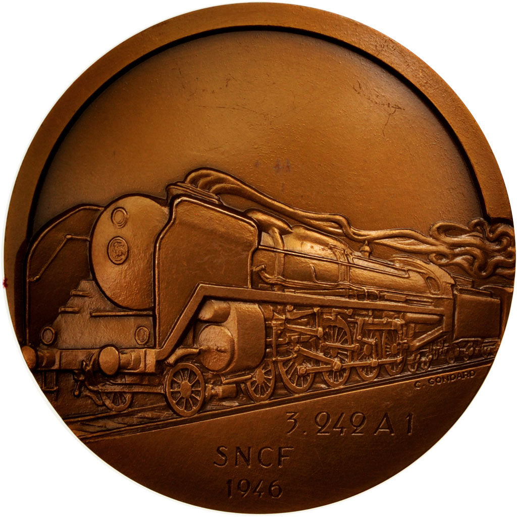 France, Medal, André Chapelon, 1988, C. Gondard, AU(55-58), Bronze