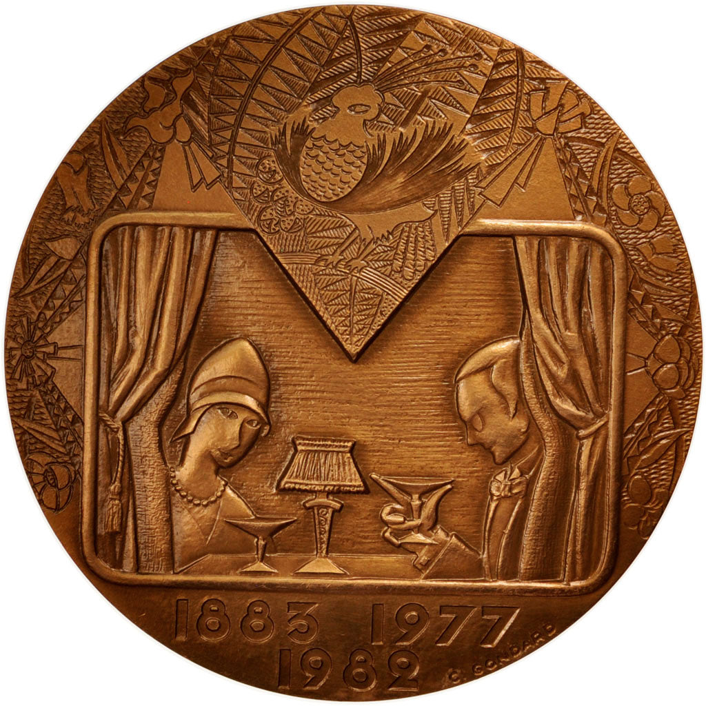 France, Medal, Orient Express, Railway, 1985, C. Gondard, AU(50-53), Bronze
