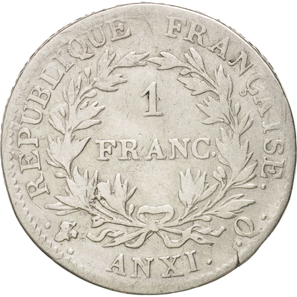 Coin, France, Napoléon I, Franc, 1803, Perpignan, VF(20-25), Silver, KM:649.11