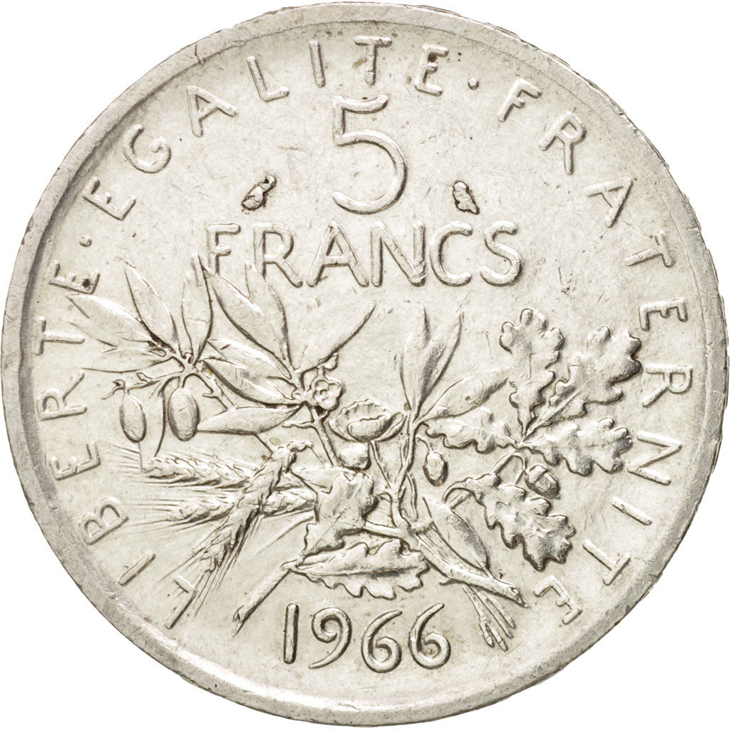 France, Semeuse, 5 Francs, 1966, TTB+, Argent, KM:926, Gadoury:770