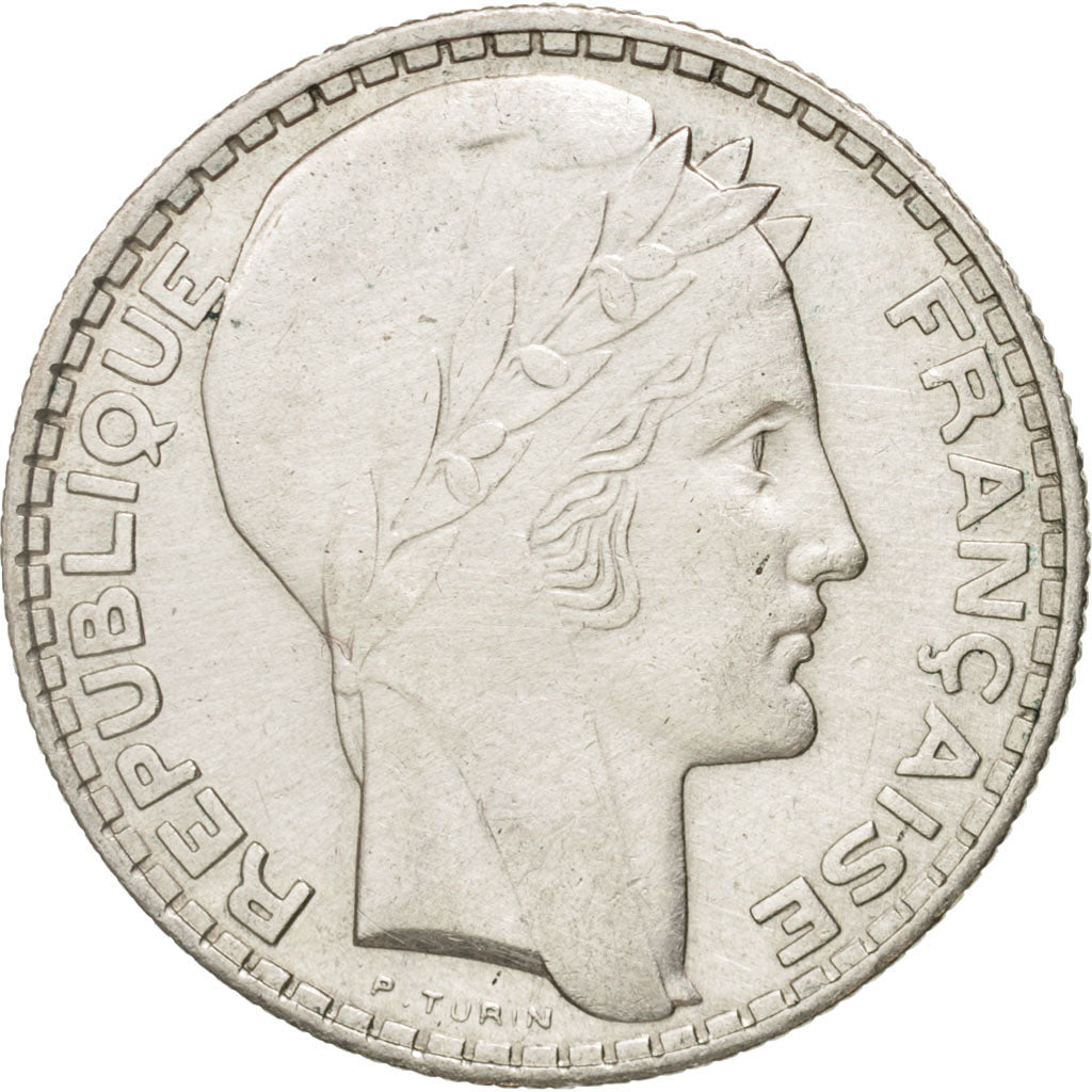 Moneda, Francia, Turin, 10 Francs, 1929, Paris, MBC+, Plata, KM:878, Gadoury:801