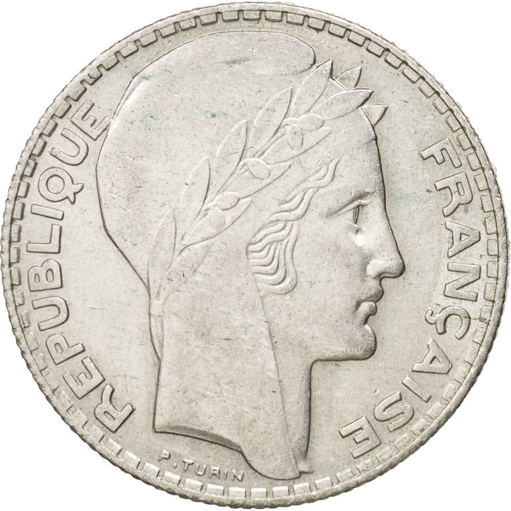 France, Turin, 10 Francs, 1930, Paris, AU(50-53), Silver, KM:878, Gadoury:801