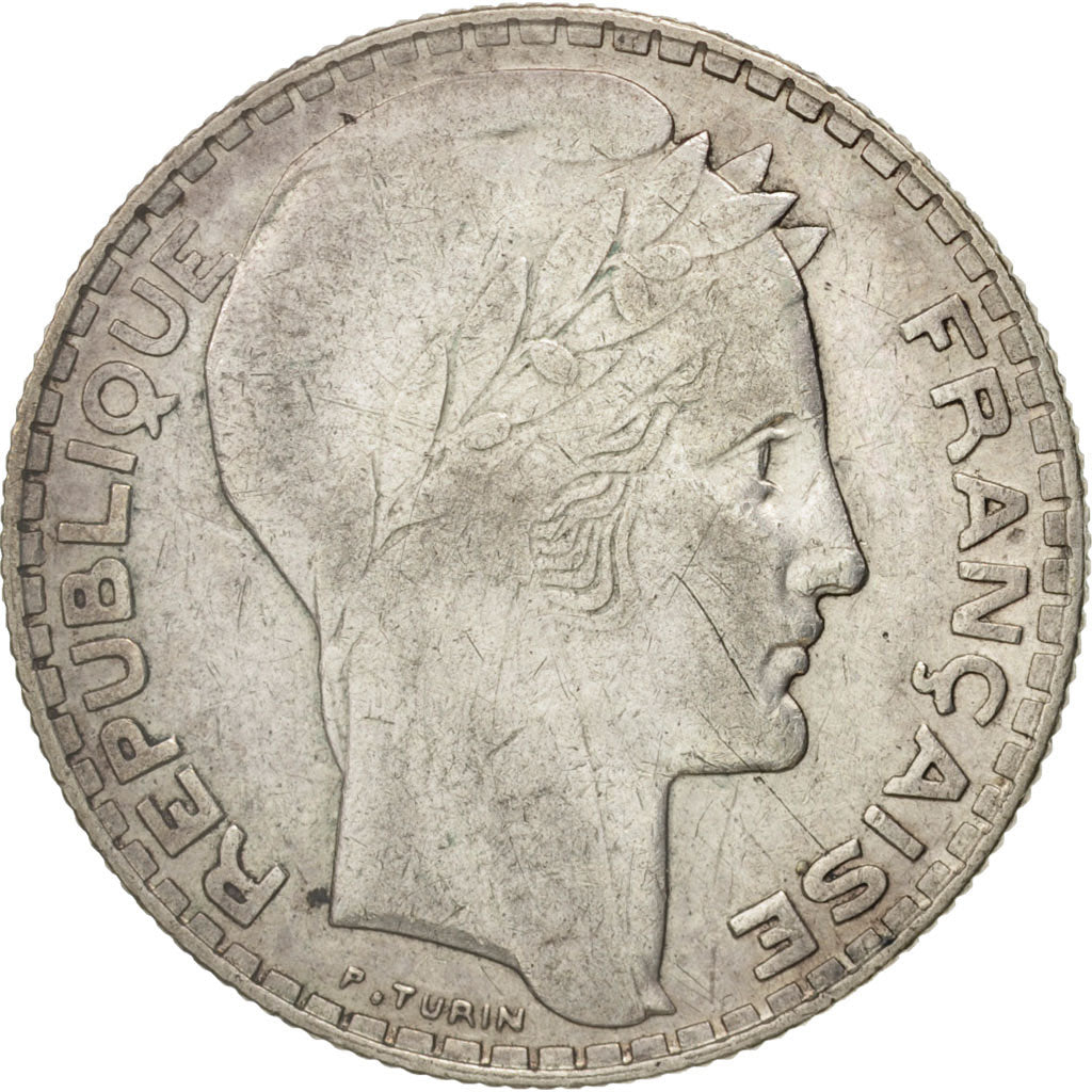 Frankreich, Turin, 10 Francs, 1937, Paris, VF(30-35), Silver, KM:878, Gadoury...
