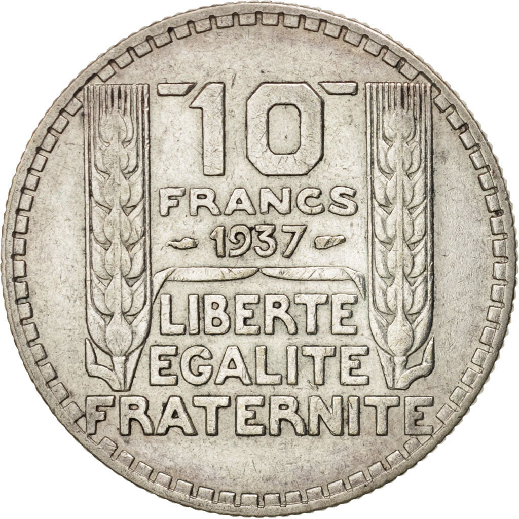 Frankreich, Turin, 10 Francs, 1937, Paris, VF(30-35), Silver, KM:878, Gadoury...