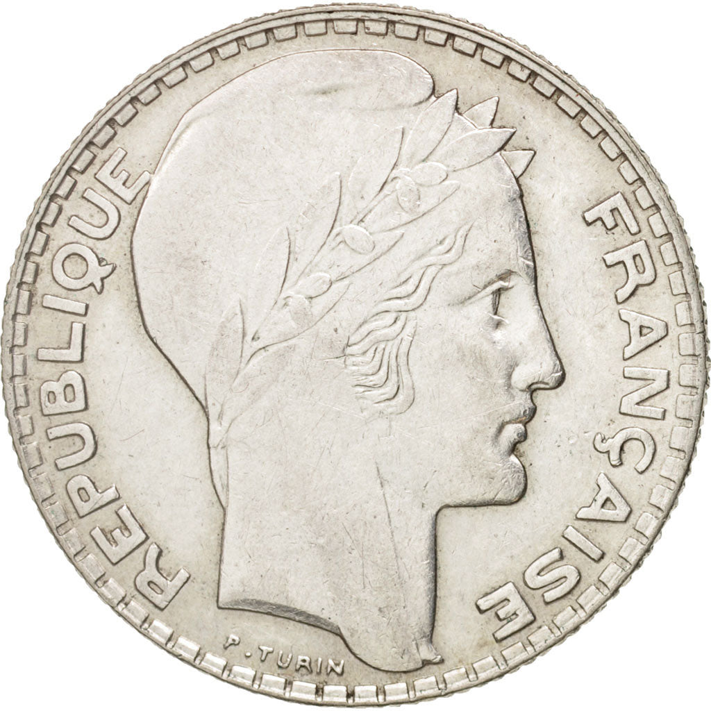 France, Turin, 10 Francs, 1939, Paris, EF(40-45), Silver, KM:878, Gadoury:801
