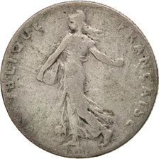 France, Semeuse, 50 Centimes, 1908, Paris, VF(30-35), Silver, KM:854