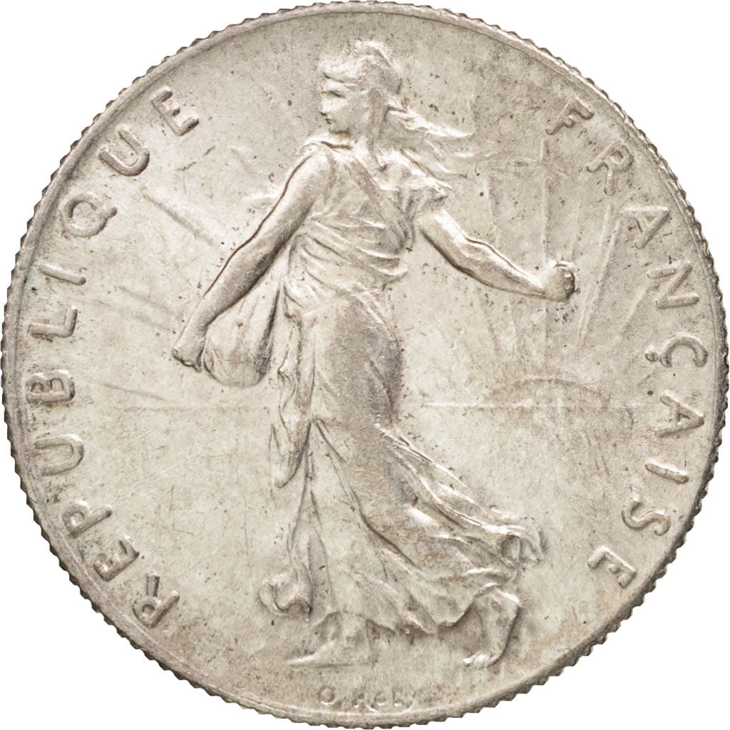 Coin, France, Semeuse, 50 Centimes, 1916, Paris, MS(60-62), Silver, KM:854