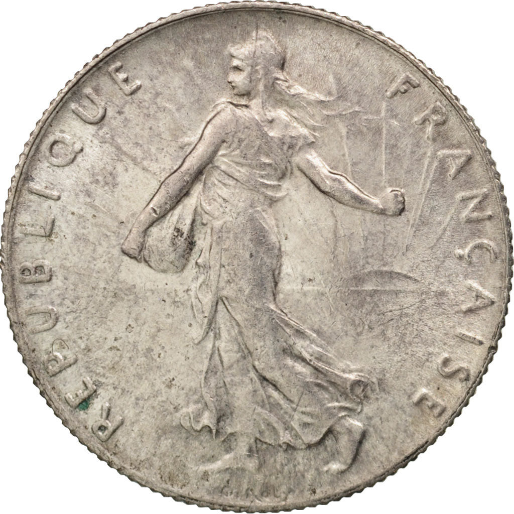 Coin, France, Semeuse, 50 Centimes, 1920, Paris, AU(55-58), Silver, KM:854