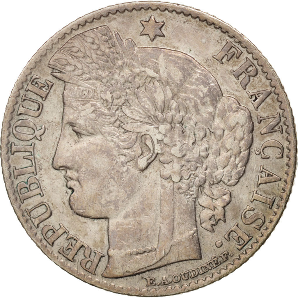 Monnaie, France, Cérès, 50 Centimes, 1873, Bordeaux, TTB, Argent, KM:834.2