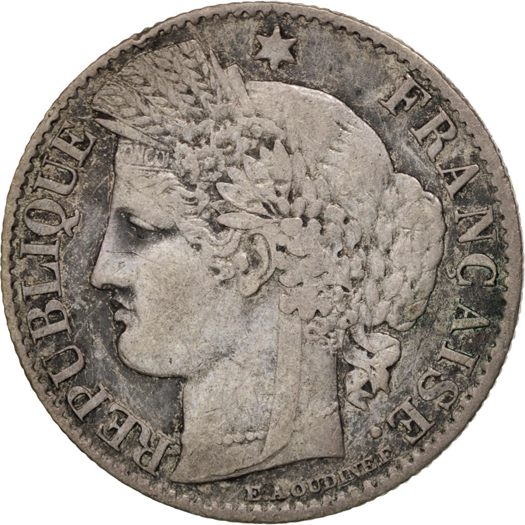Coin, France, Cérès, 50 Centimes, 1874, Paris, VF(30-35), Silver, KM:834.1