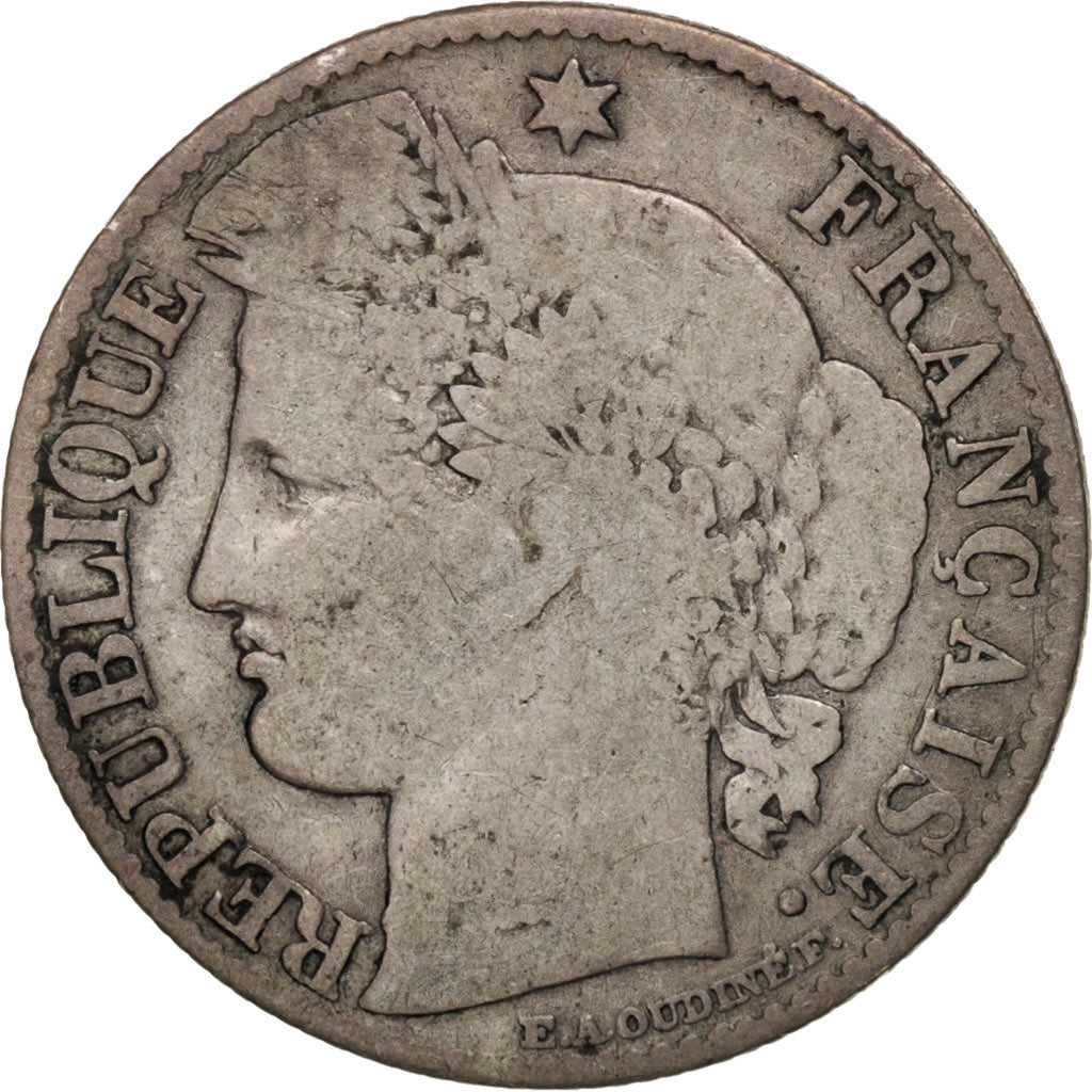 Coin, France, Cérès, 50 Centimes, 1886, Paris, VF(20-25), Silver, KM:834.1