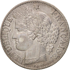 France, Cérès, 50 Centimes, 1887, Paris, AU(55-58), Silver, KM:834.1