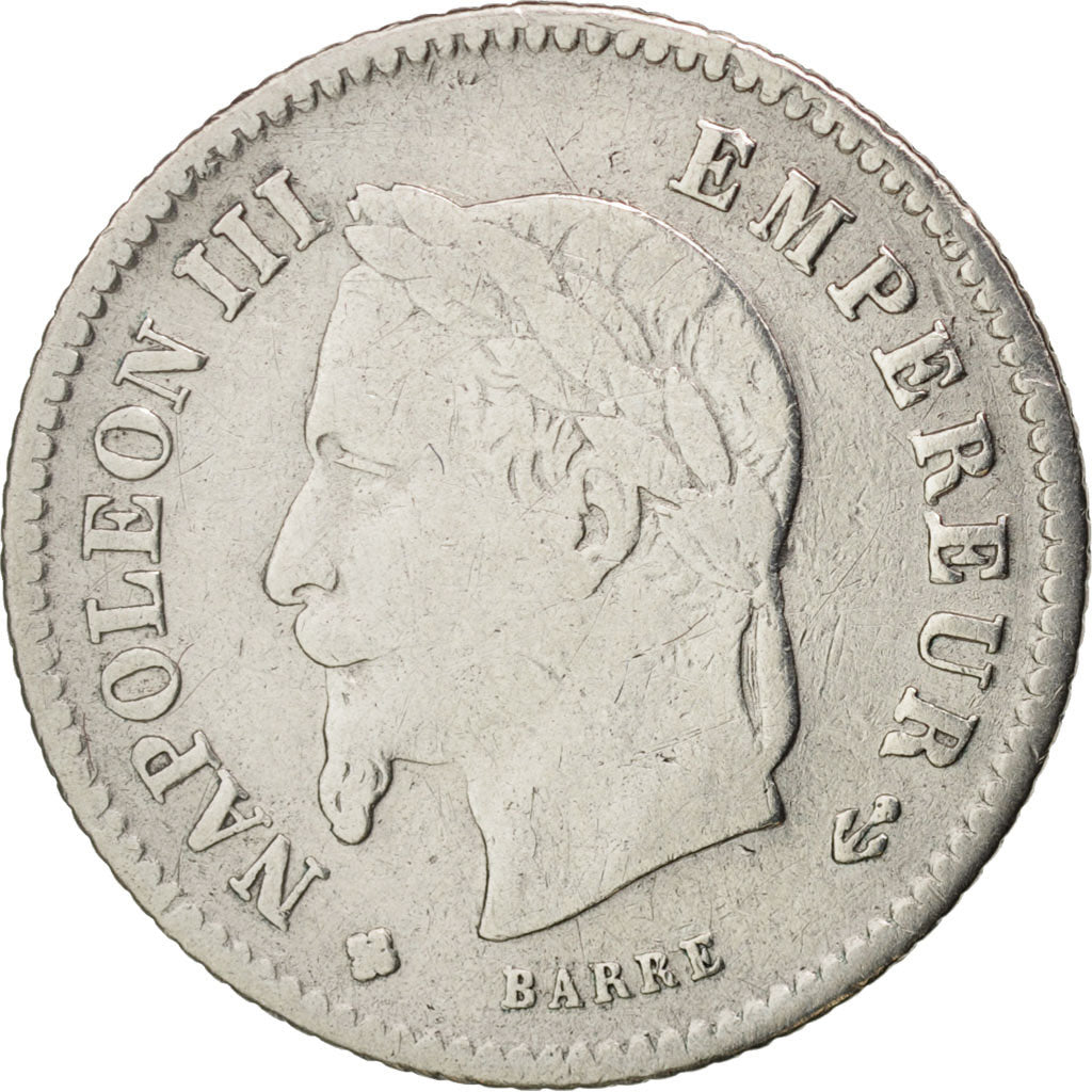 France, Napoleon III, Napoléon III, 20 Centimes, 1867, Strasbourg, VF(30-35)