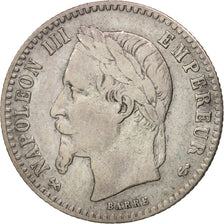 France, Napoleon III, Napoléon III, 50 Centimes, 1865, Bordeaux, VF(30-35)