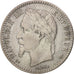 France, Napoleon III, Napoléon III, 50 Centimes, 1865, Bordeaux, VF(30-35)