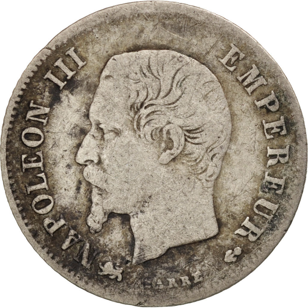 France, Napoleon III, Napoléon III, 20 Centimes, 1856, Lyon, TB, Argent