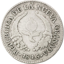 Colombia, 1 Real, 1846, KM #91.1, VF(20-25), Silver, 2.85