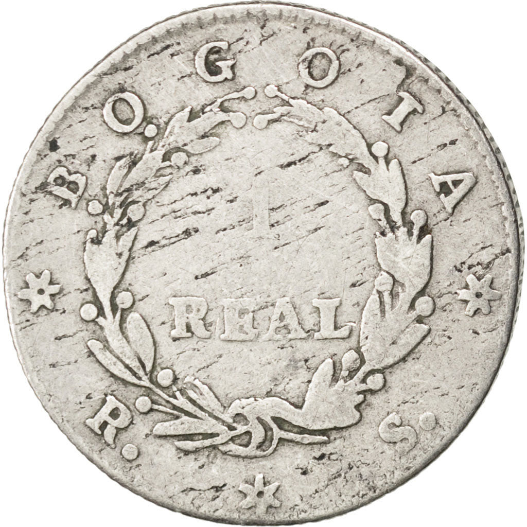 Colombia, 1 Real, 1846, KM #91.1, VF(20-25), Silver, 2.85