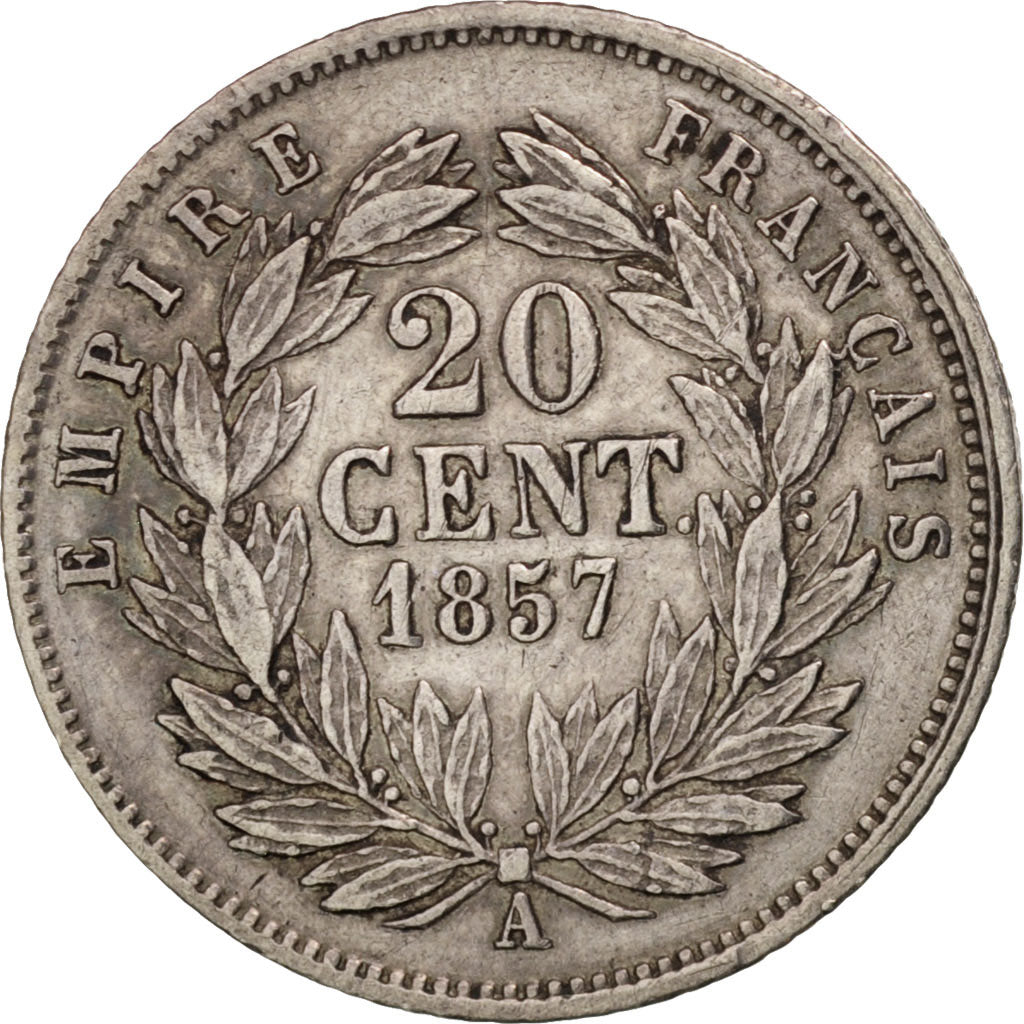 Frankreich, Napoleon III, Napoléon III, 20 Centimes, 1857, Paris, EF(40-45)