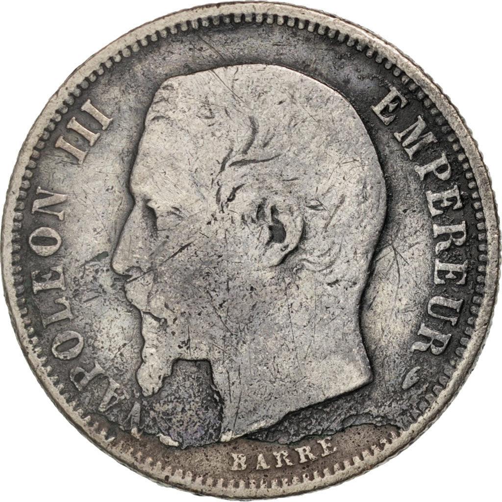 Frankreich, Napoleon III, Napoléon III, 50 Centimes, 1854, Paris, VF(20-25)
