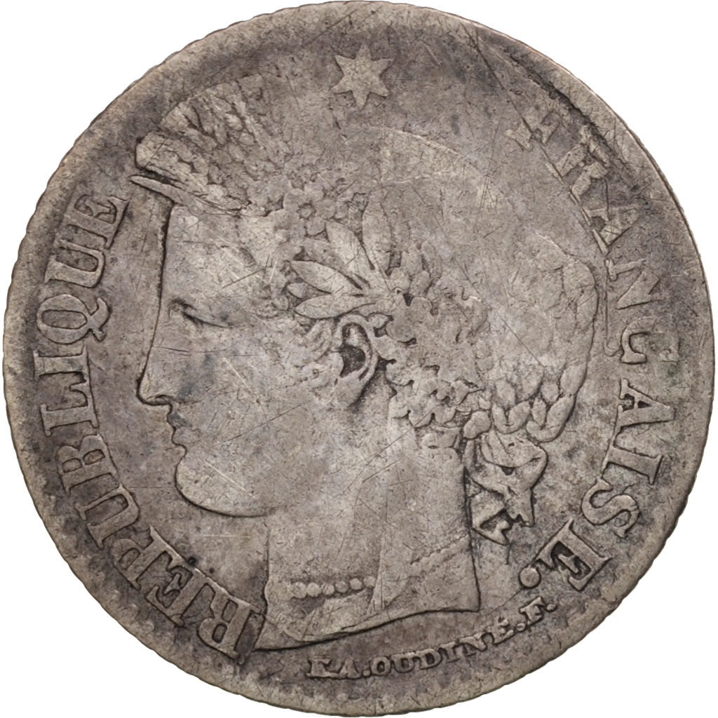 France, Cérès, 20 Centimes, 1850, Strasbourg, VF(30-35), Silver, KM:758.2