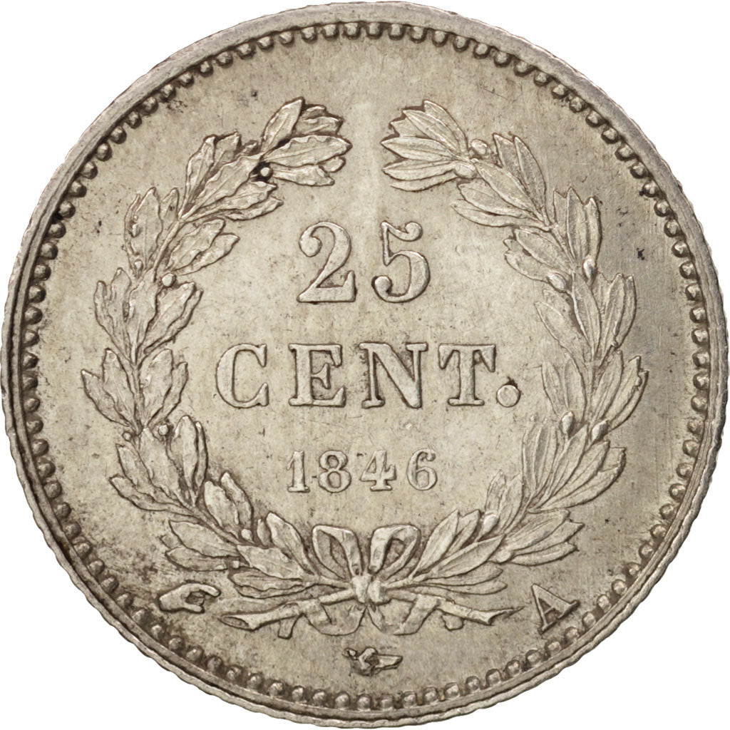 Moneda, Francia, Louis-Philippe, 25 Centimes, 1846, Paris, EBC+, Plata
