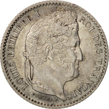 France, Louis-Philippe, 25 Centimes, 1847, Paris, EF(40-45), Silver, KM:755.1