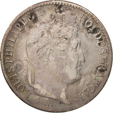 France, Louis-Philippe, 1/2 Franc, 1841, Paris, VF(20-25), Silver, KM:741.1