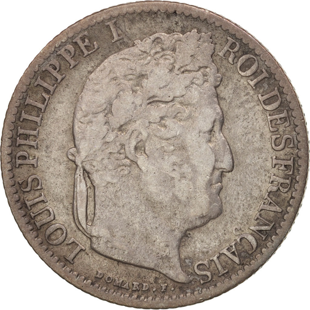 Coin, France, Louis-Philippe, 50 Centimes, 1845, Paris, VF(20-25), Silver