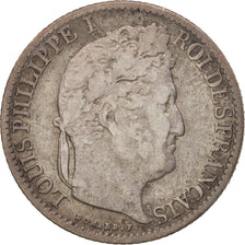 Coin, France, Louis-Philippe, 50 Centimes, 1845, Paris, VF(20-25), Silver