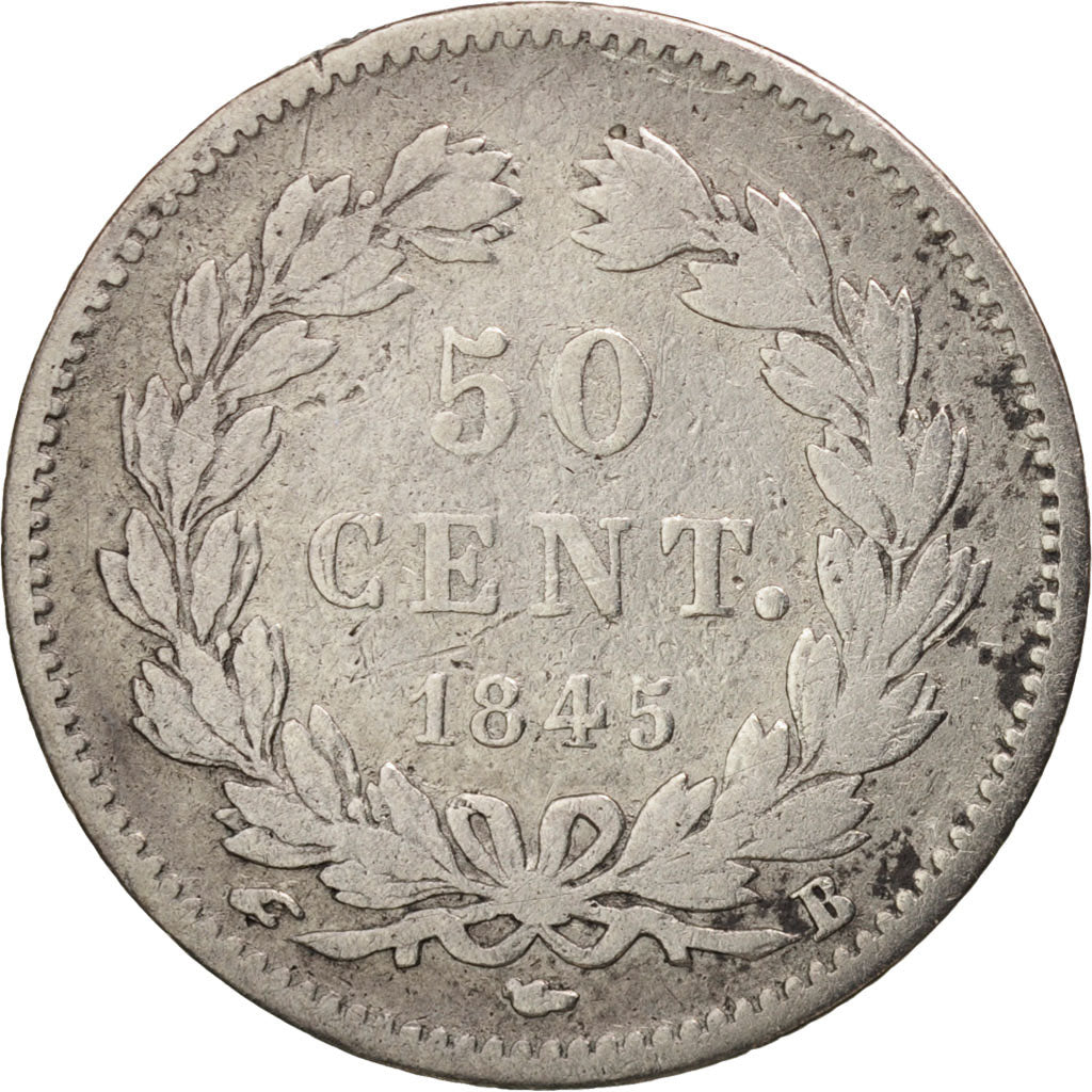 Coin, France, Louis-Philippe, 50 Centimes, 1845, Paris, VF(20-25), Silver
