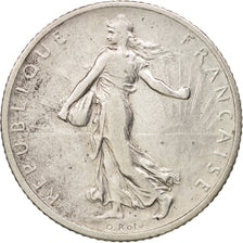 Coin, France, Semeuse, Franc, 1908, Paris, EF(40-45), Silver, KM:844.1