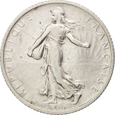 France, Semeuse, Franc, 1909, Paris, EF(40-45), Silver, KM:844.1, Gadoury:467