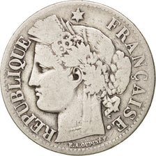 Monnaie, France, Cérès, 2 Francs, 1871, Bordeaux, TB, Argent, KM:817.2