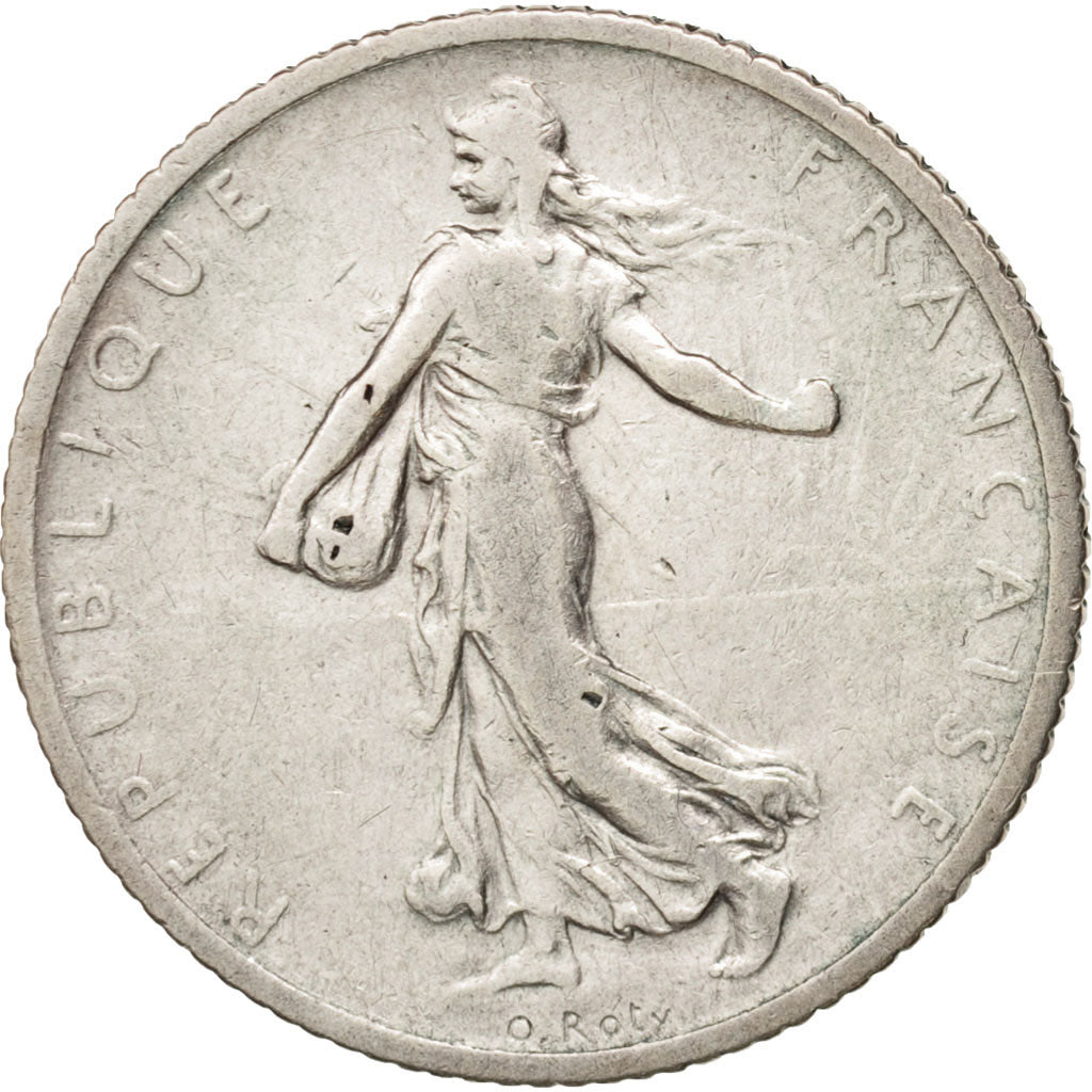 Coin, France, Semeuse, Franc, 1907, Paris, VF(20-25), Silver, KM:844.1