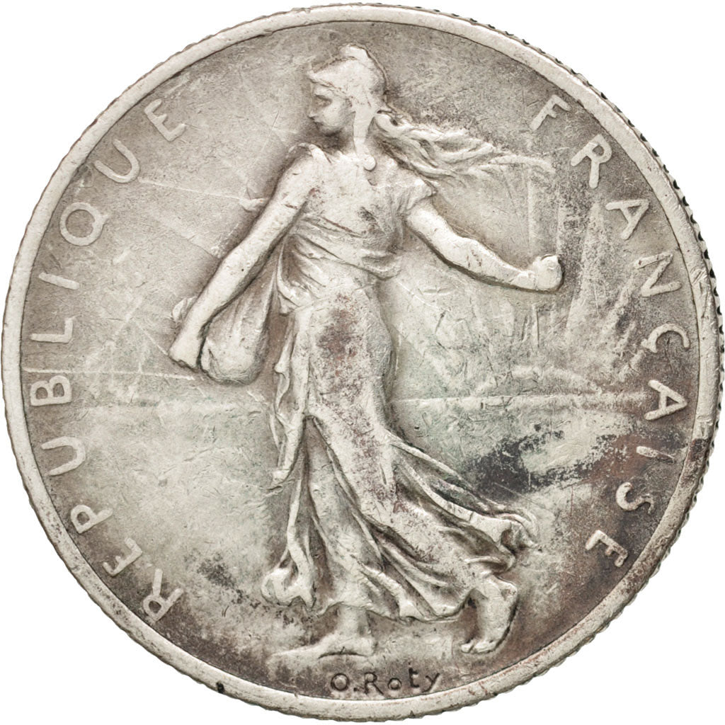 France, Semeuse, 2 Francs, 1904, Paris, F(12-15), Silver, KM:845.1, Gadoury:532