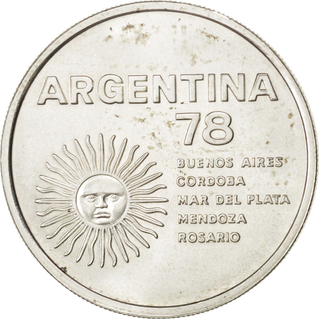 Argentina, 1000 Pesos, 1977, SPL, Argento, KM:78