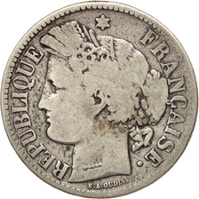 France, Cérès, 2 Francs, 1871, Bordeaux, VG(8-10), Silver, KM:816.2