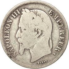 France, Napoleon III, Napoléon III, 2 Francs, 1966, Paris, F(12-15), Silver
