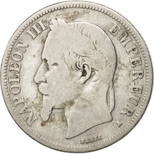 France, Napoleon III, Napoléon III, 2 Francs, 1868, Paris, VG(8-10)